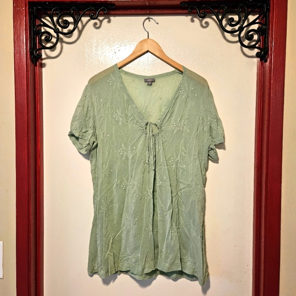 J. Jill Green Short Sleeve Top